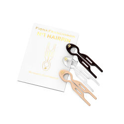 Fiona Franchimon Nº 1 Hairpin London Collection (Brown, Transparent, Soft Beige) 3 pz