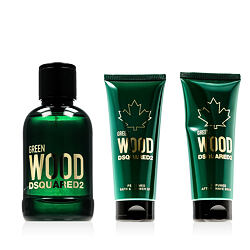 Dsquared2 Green Wood EDT 100 ml + balsamo dopobarba 100 ml + gel doccia 100 ml
