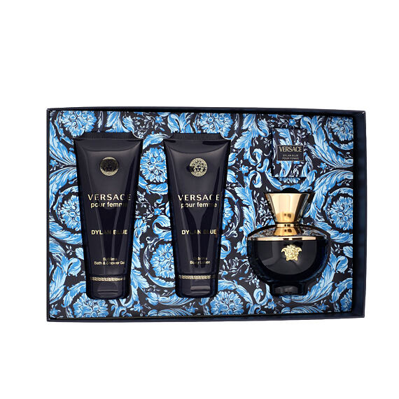 Versace Pour Femme Dylan Blue EDP 100 ml + EDP MINI 5 ml + gel doccia 100 ml + Latte corpo 100 ml