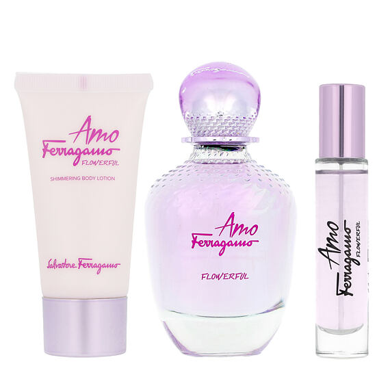 Salvatore Ferragamo Amo Ferragamo Flowerful EDT 100 ml + EDT MINI 10 ml + Latte corpo 50 ml