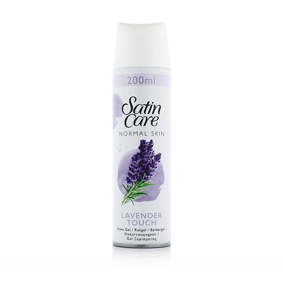 Gillette Satin Care Gel da barba per pelli normali alla lavanda Touch 200 ml